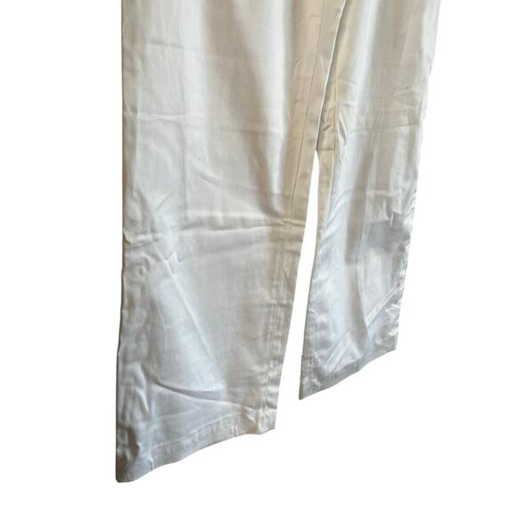 Lilly Pulitzer Wide Leg White Pants Cotton 6 30” Inseam Side Zip Back Pockets - Picture 4 of 9